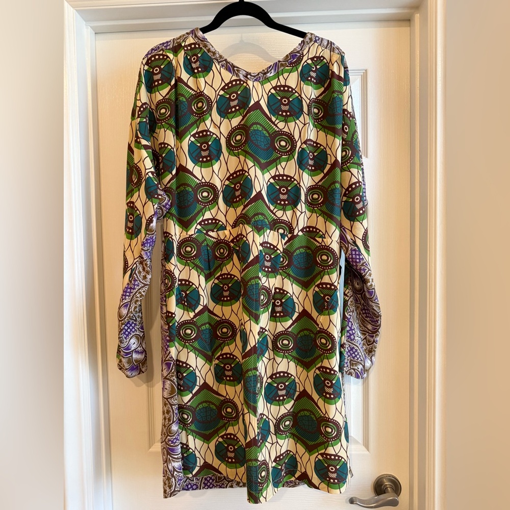 Marni x H&M Multicolor Batik Long Sleeve Dress